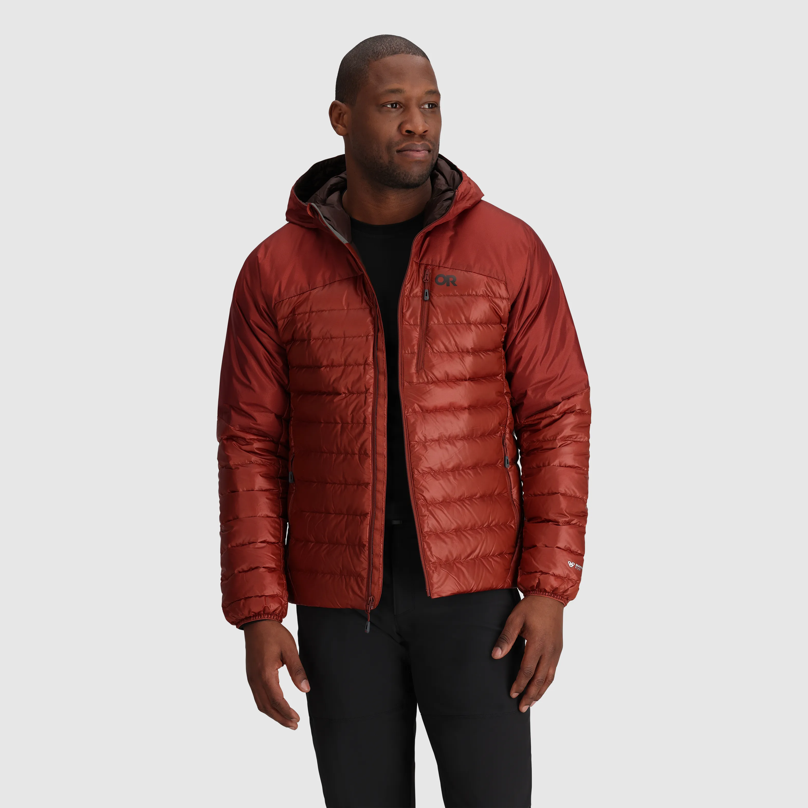 Mens Premium Lightweight Helium Down Insulated Hoodie Jacket