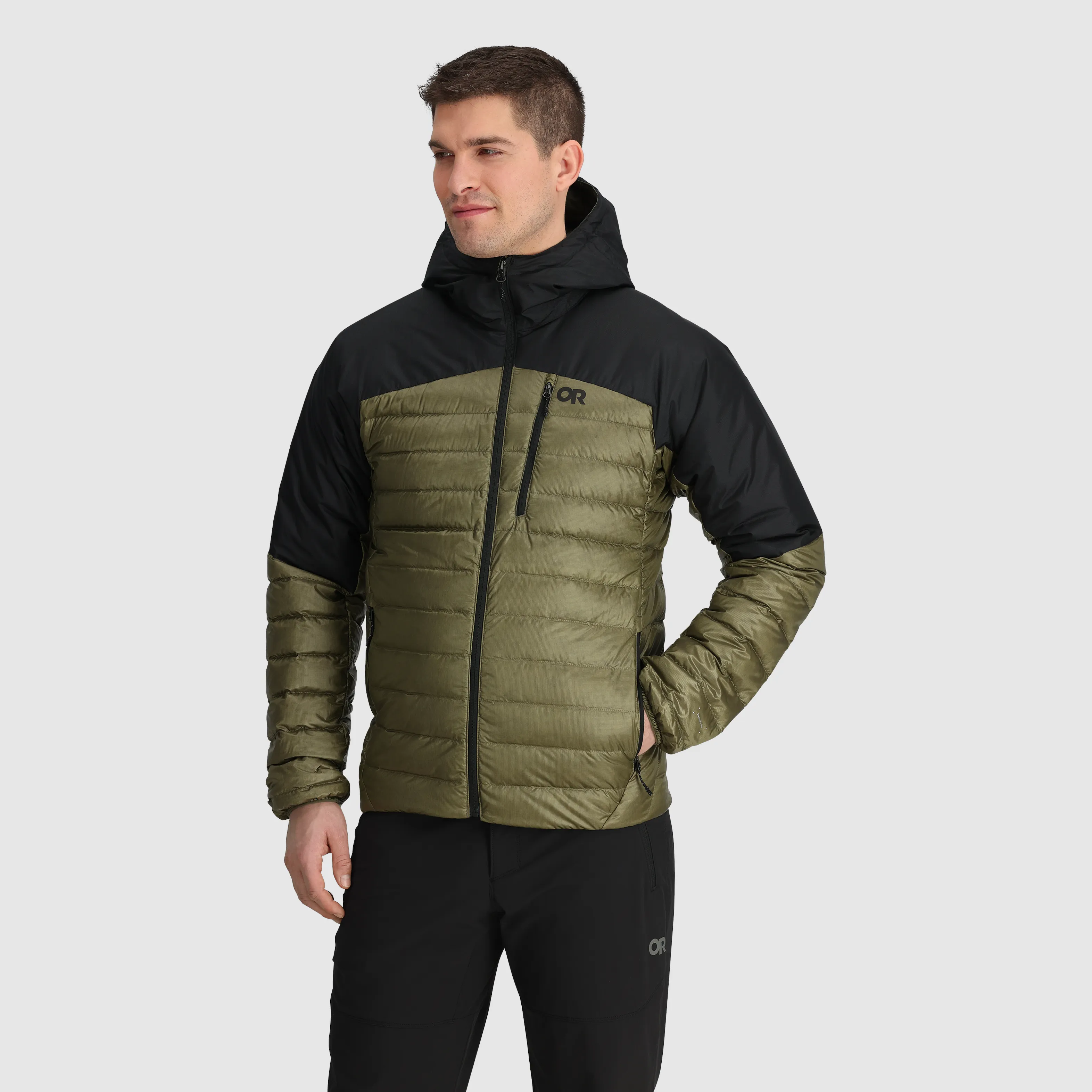 Mens Premium Lightweight Helium Down Insulated Hoodie Jacket
