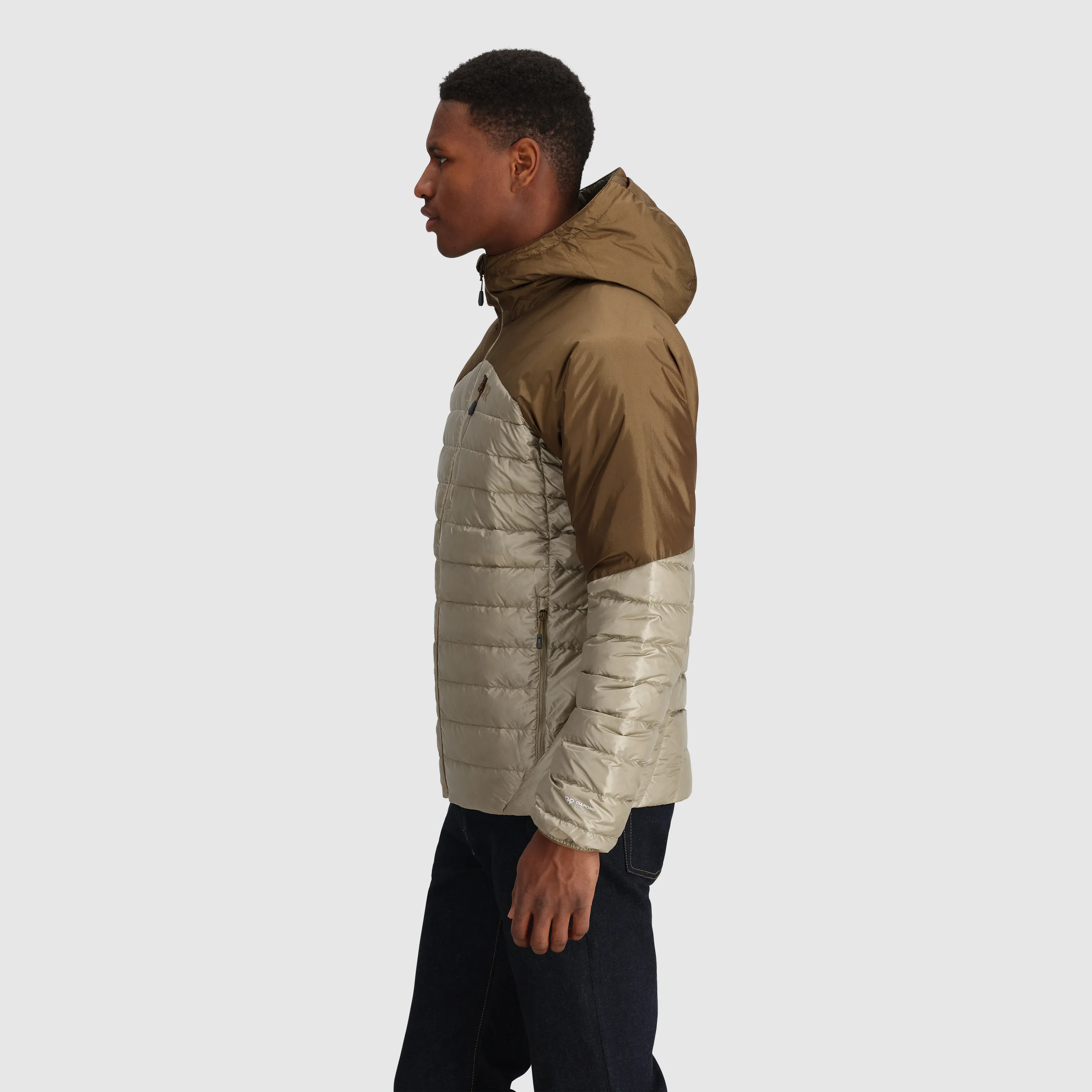 Mens Premium Lightweight Helium Down Insulated Hoodie Jacket