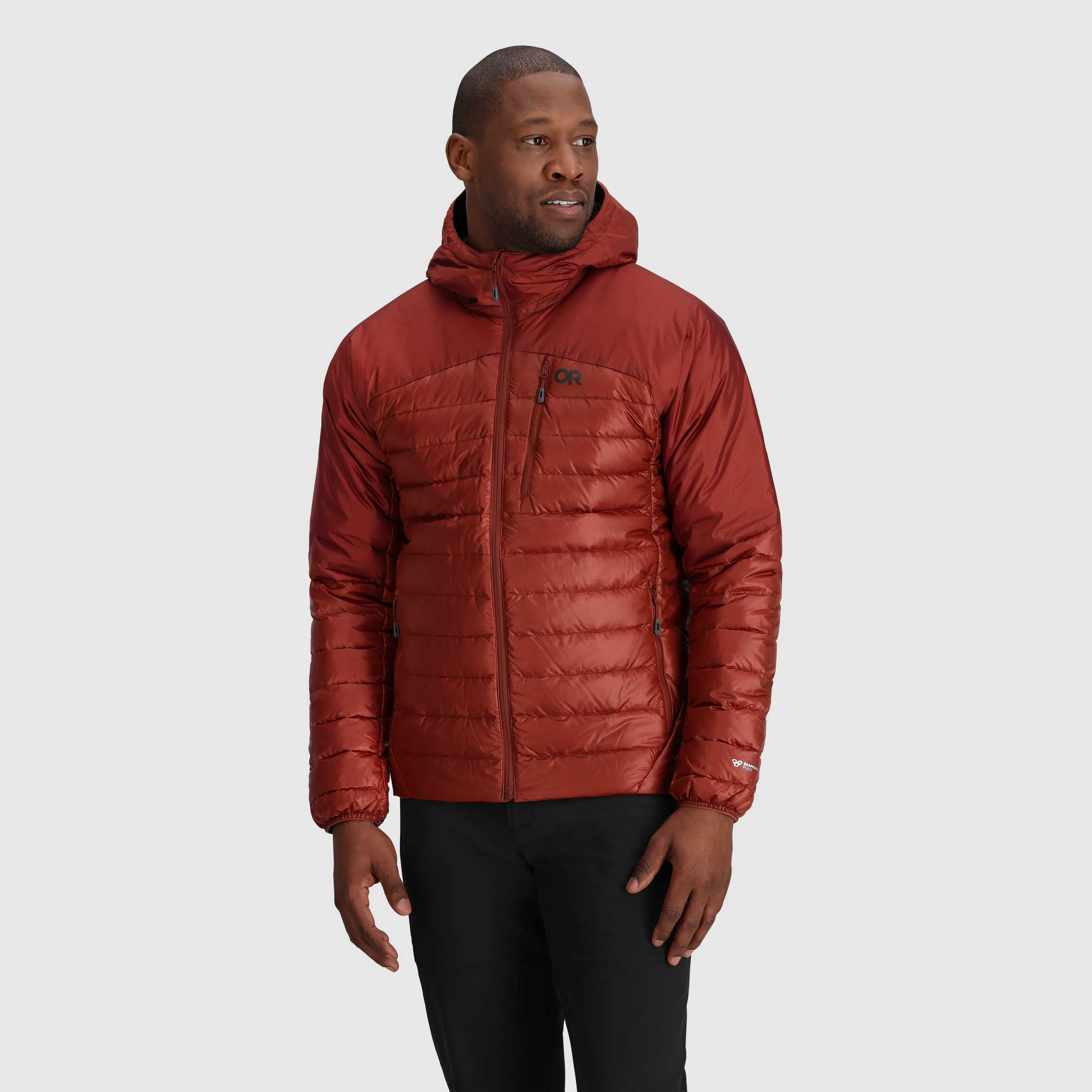 Mens Premium Lightweight Helium Down Insulated Hoodie Jacket