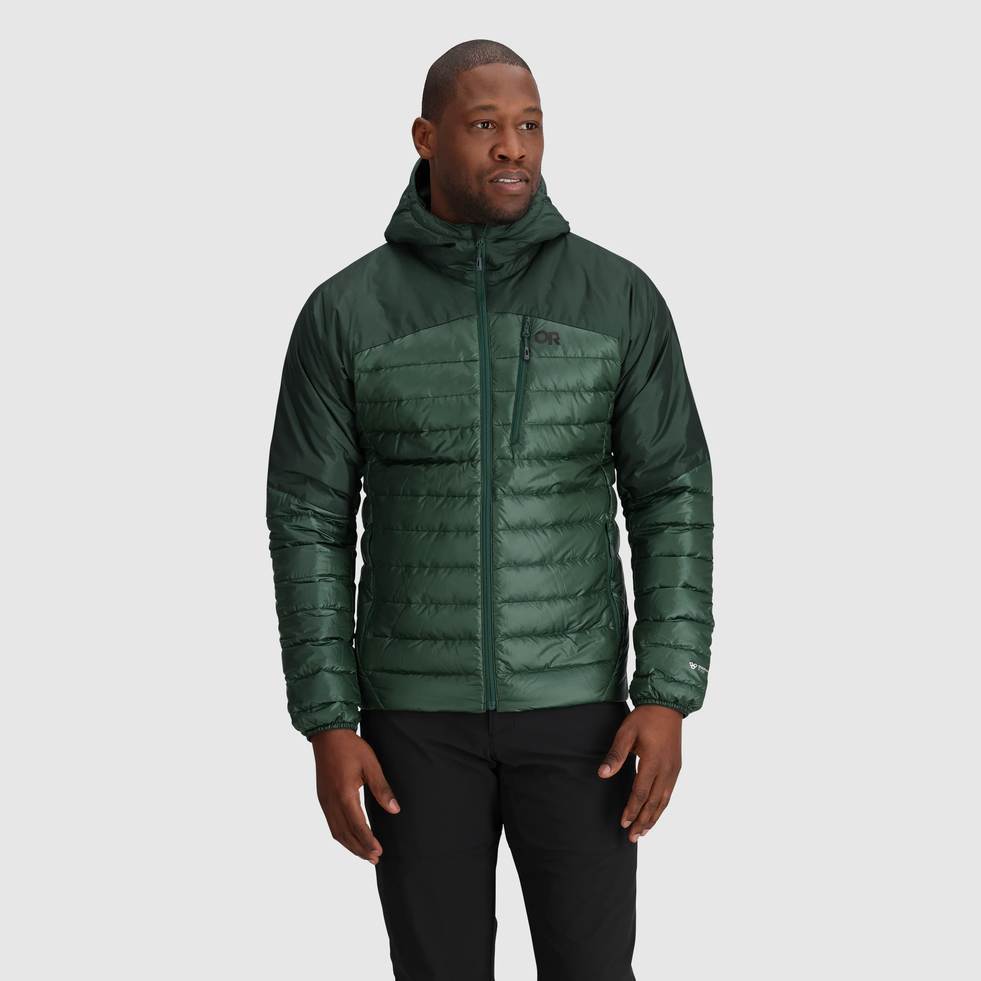 Mens Premium Lightweight Helium Down Insulated Hoodie Jacket
