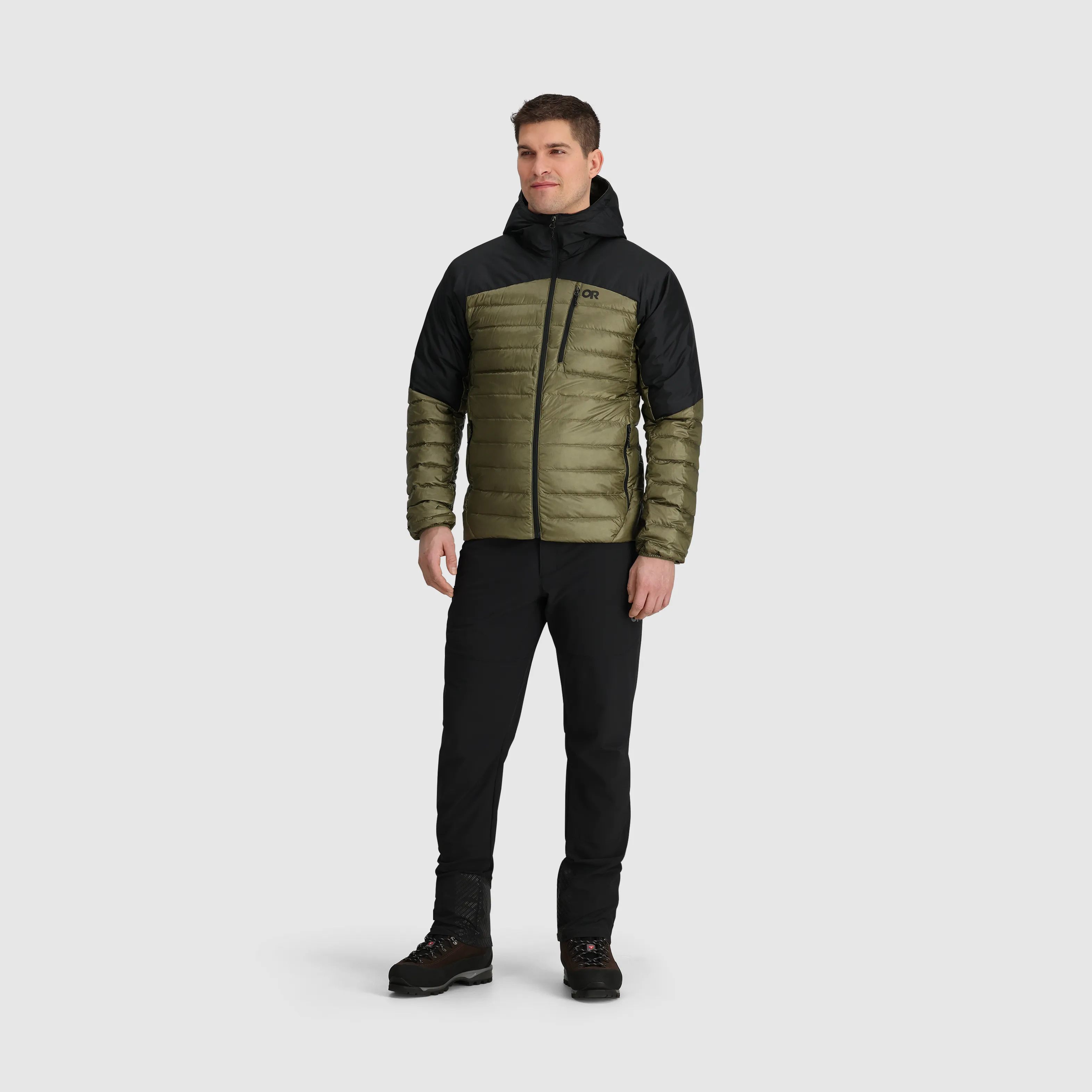Mens Premium Lightweight Helium Down Insulated Hoodie Jacket