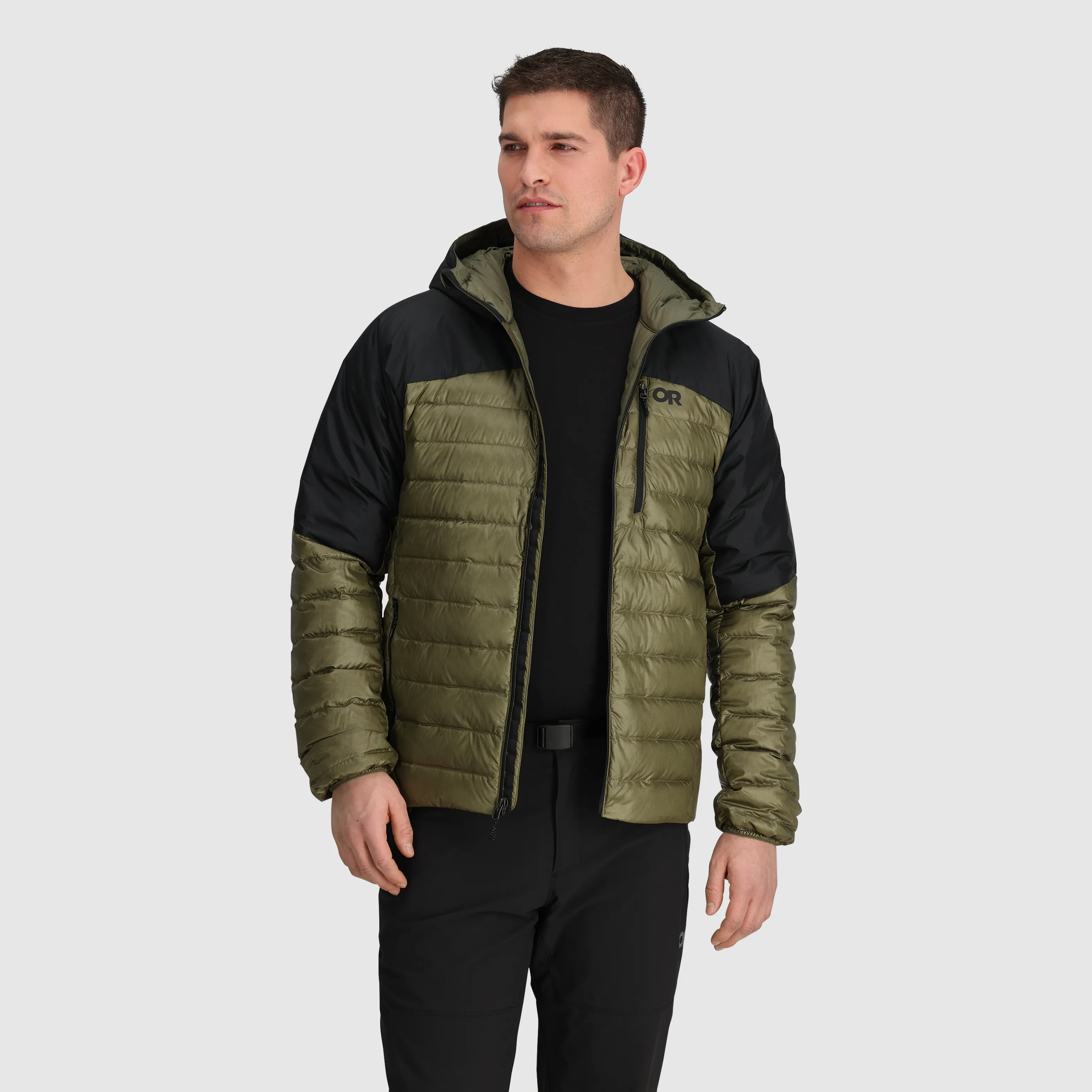 Mens Premium Lightweight Helium Down Insulated Hoodie Jacket