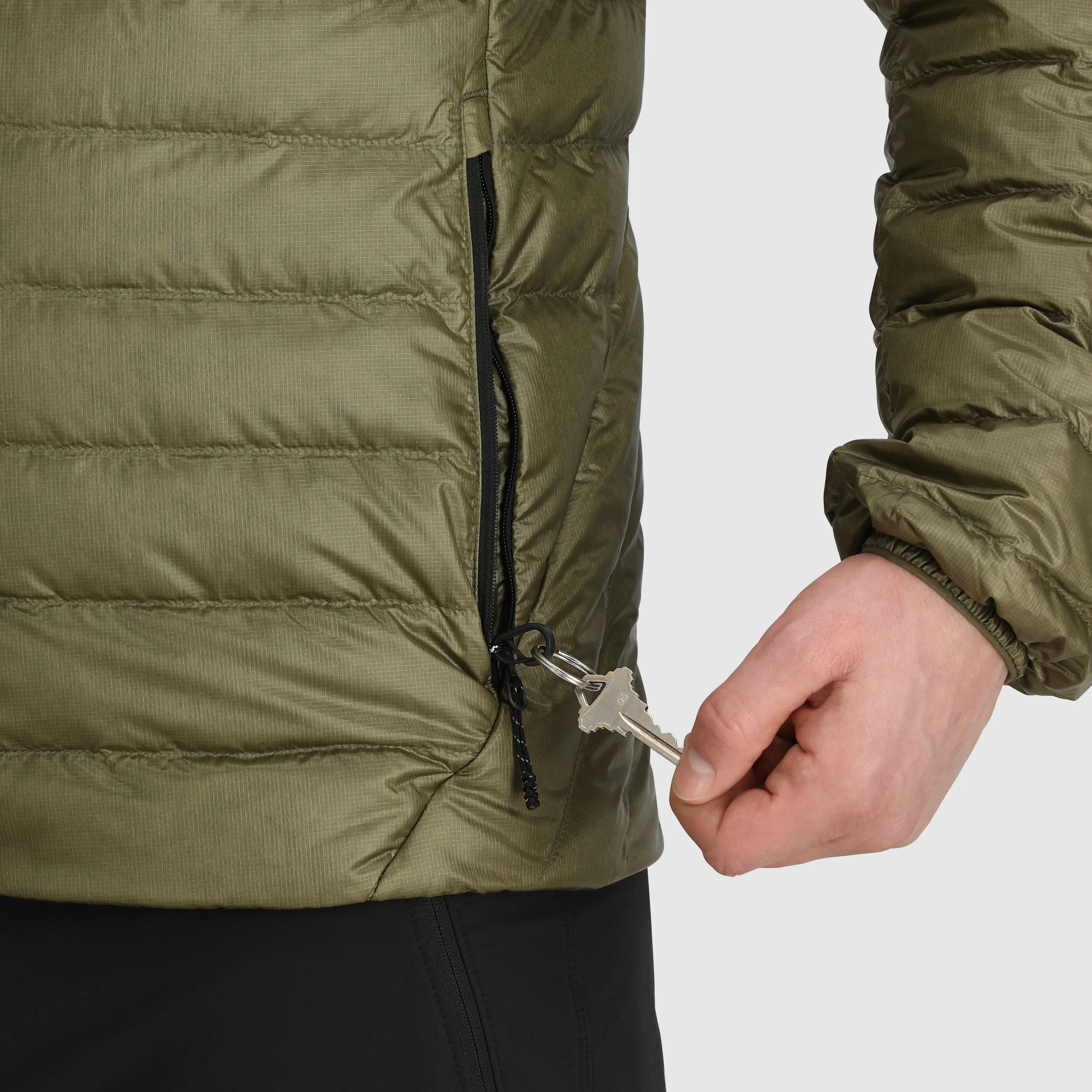 Mens Premium Lightweight Helium Down Insulated Hoodie Jacket