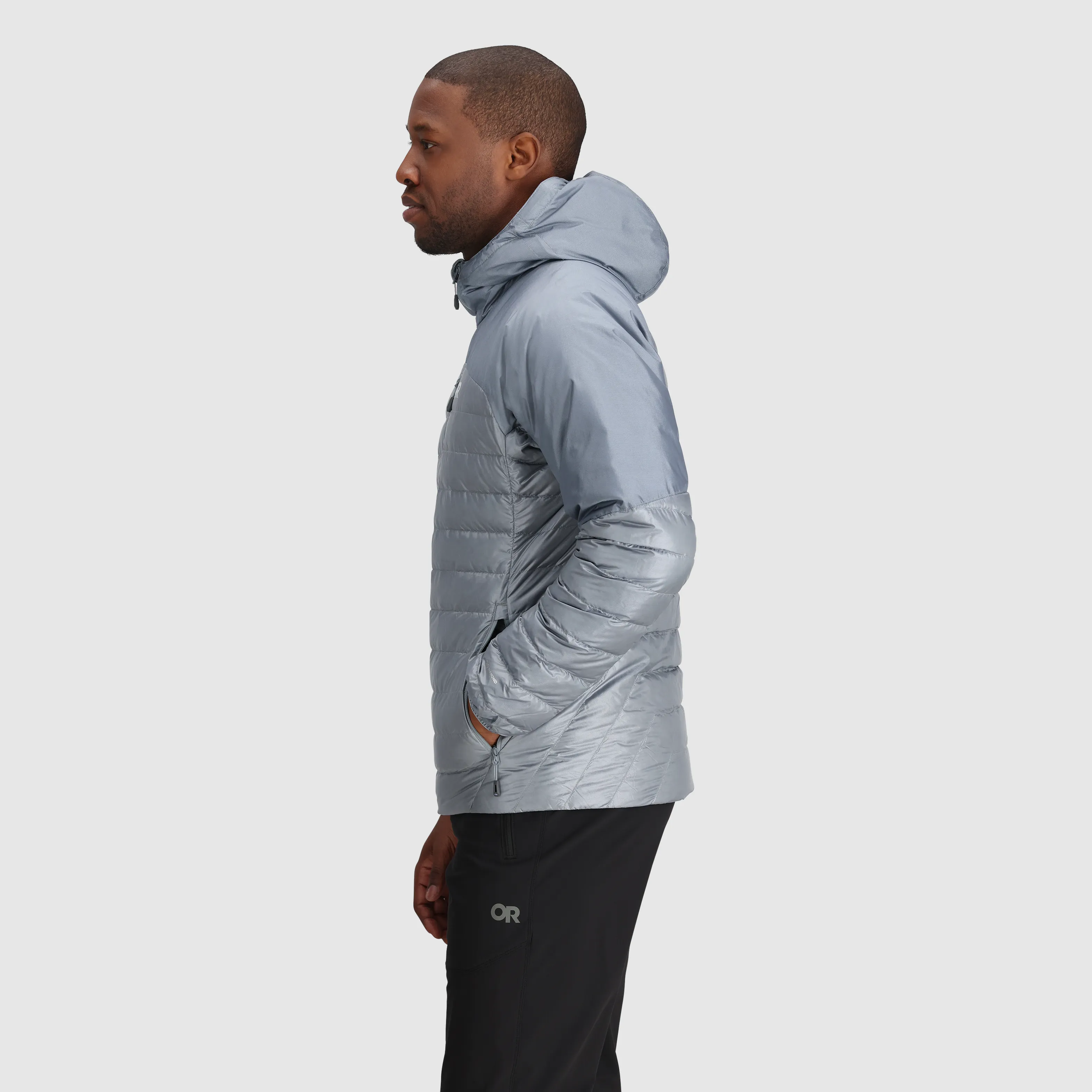 Mens Premium Lightweight Helium Down Insulated Hoodie Jacket