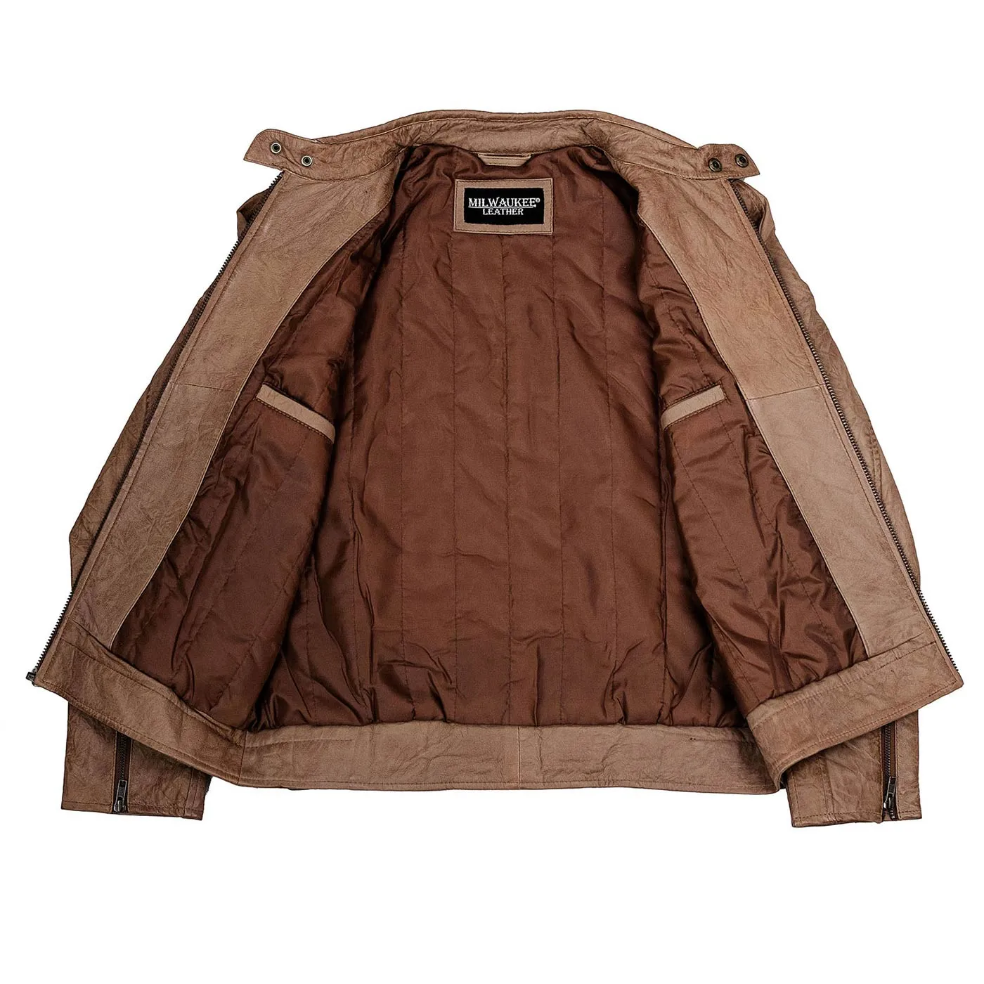 Milwaukee Leather SFM1835 Men's Saddle ‘Cafe Racer’ Leather Jacket