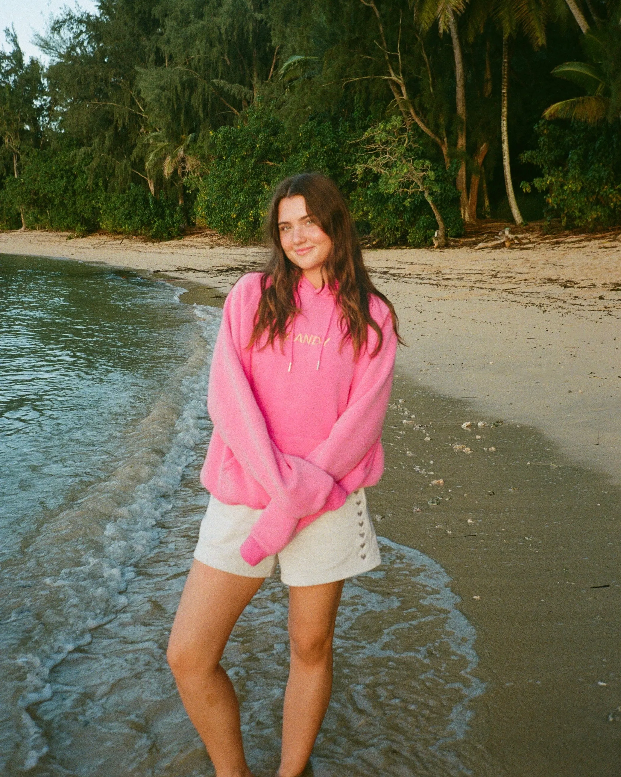 Vintage Washed Pink Oversized Lux Hoodie - Lets Watch the Sunset