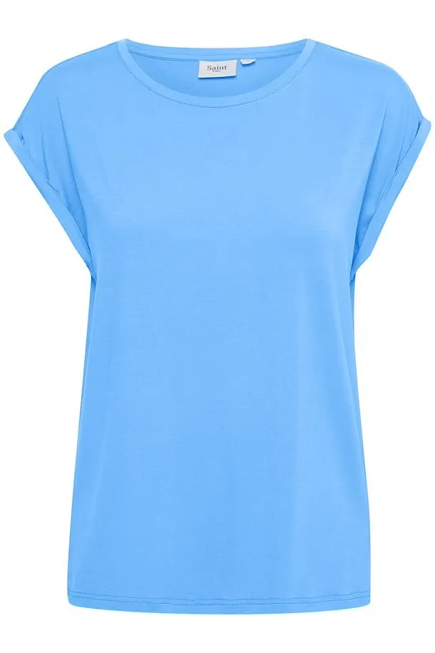 Saint Tropez Relaxed T Shirt Azure Blue