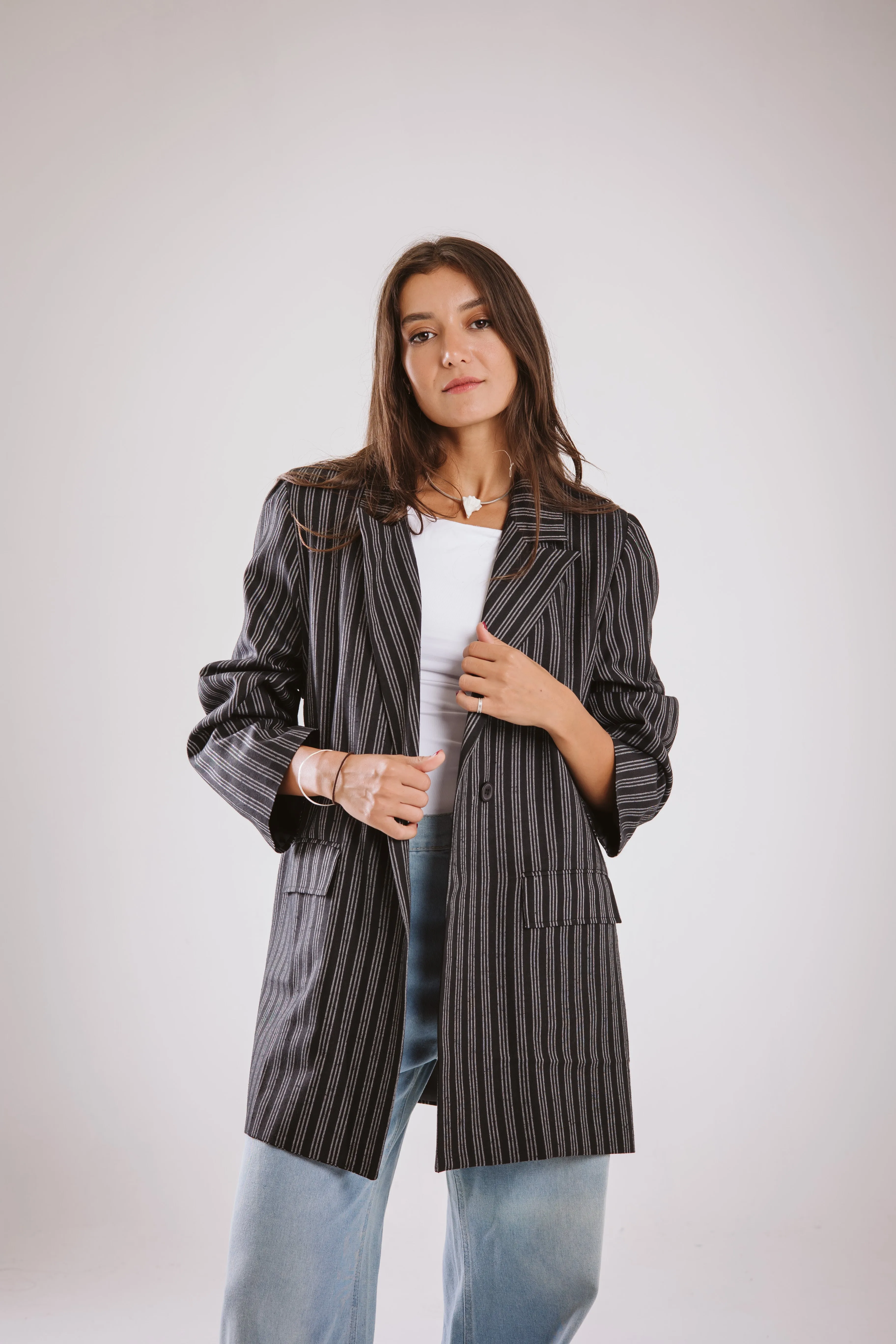 The Striped Oversized Blazer