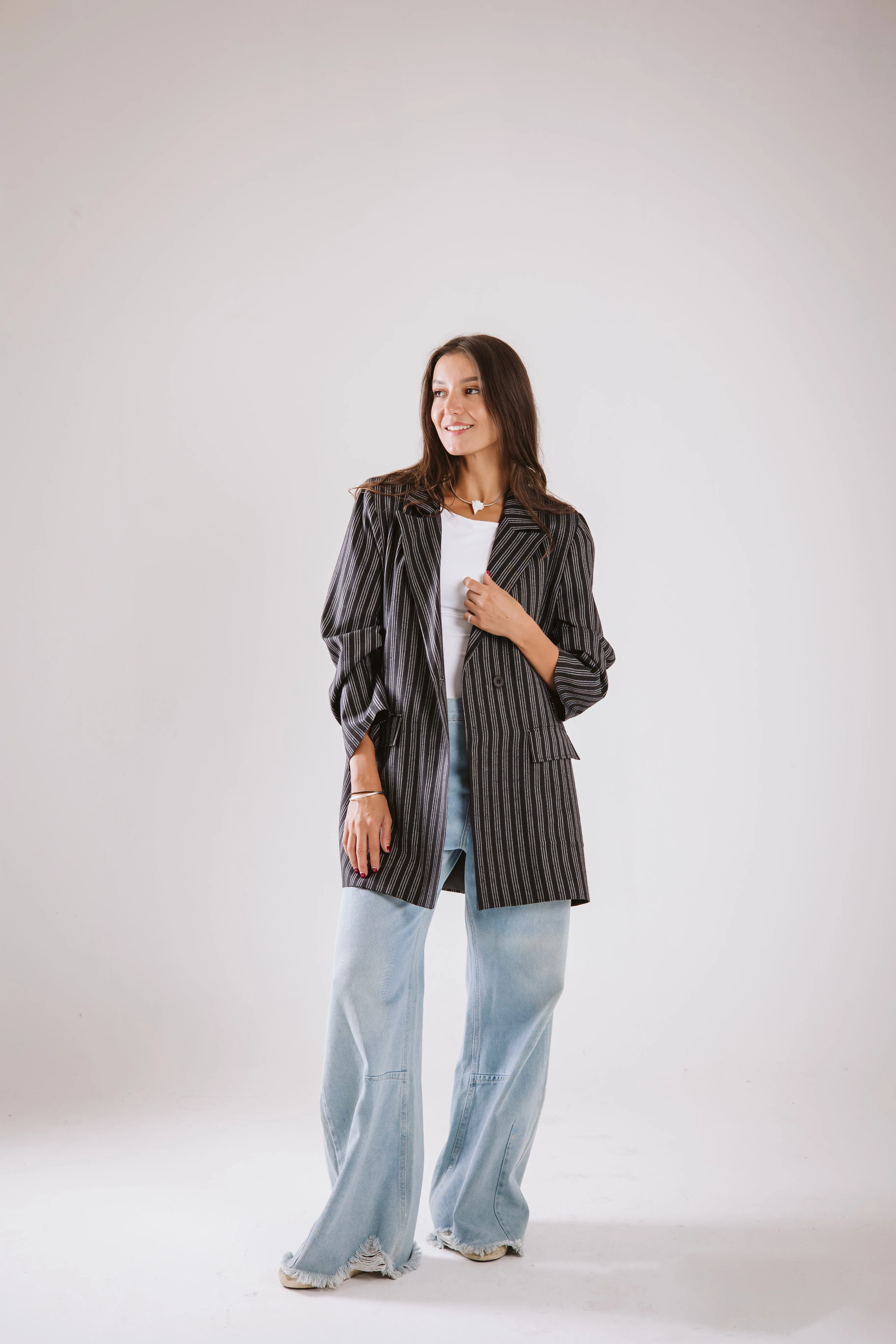The Striped Oversized Blazer