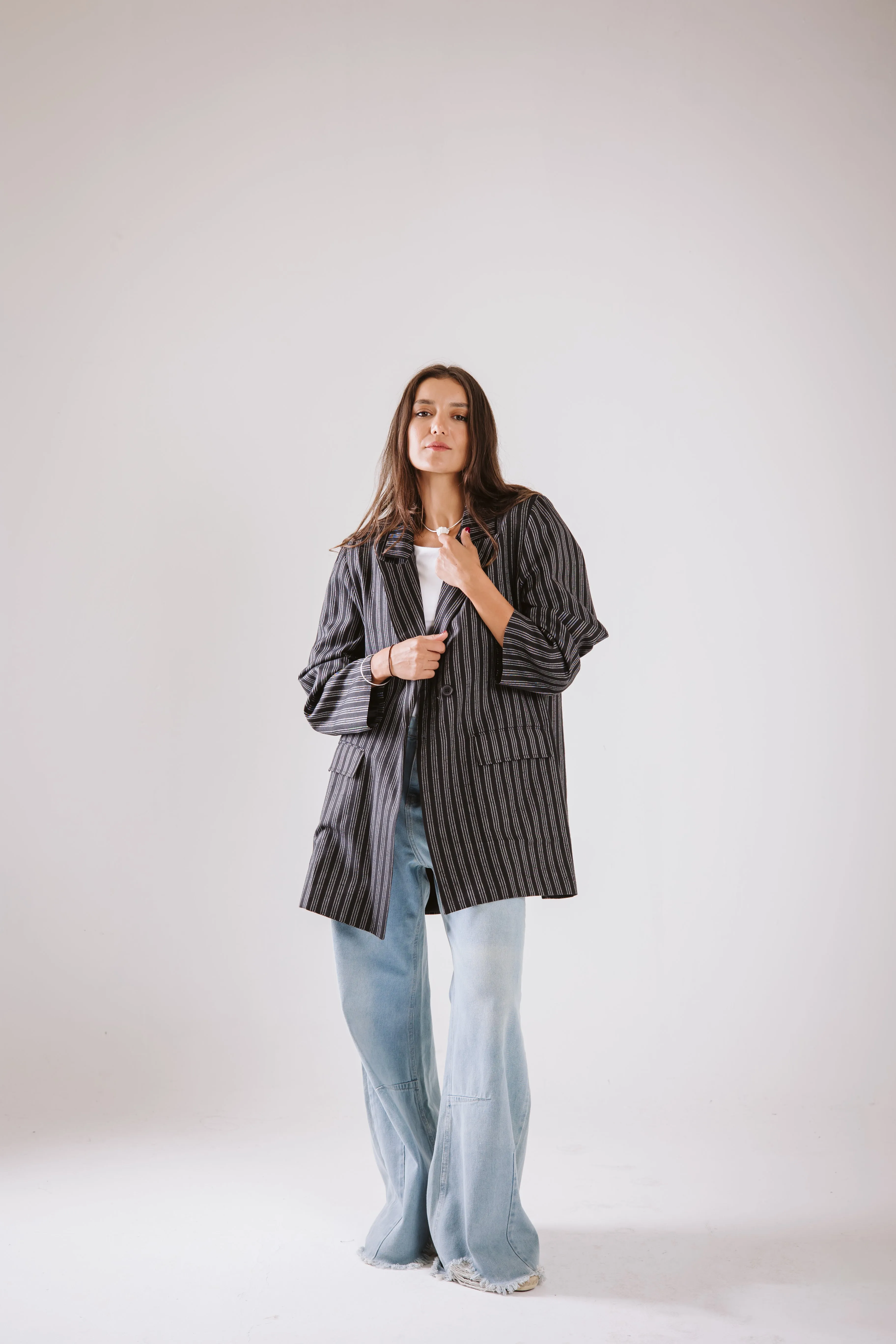 The Striped Oversized Blazer