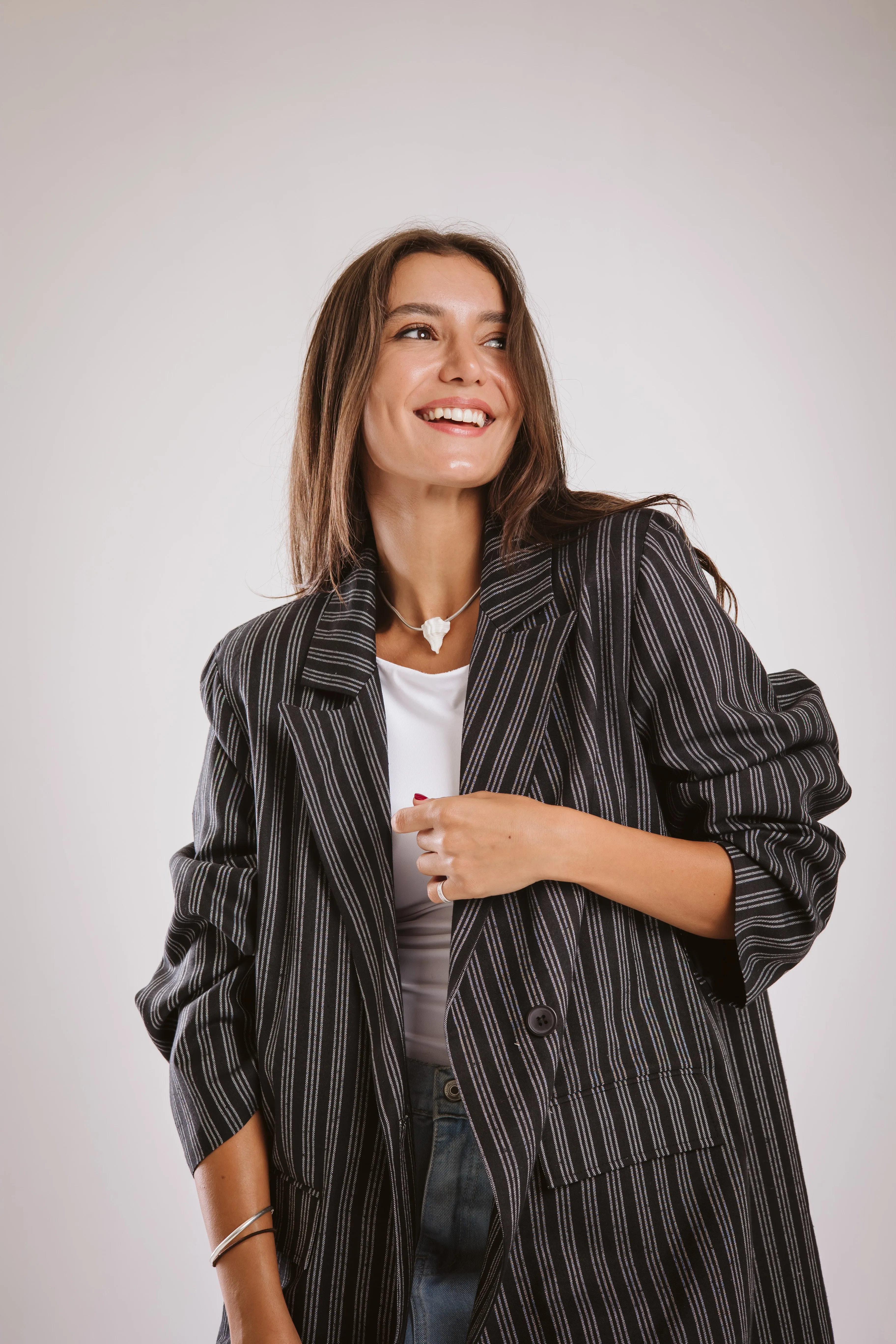 The Striped Oversized Blazer