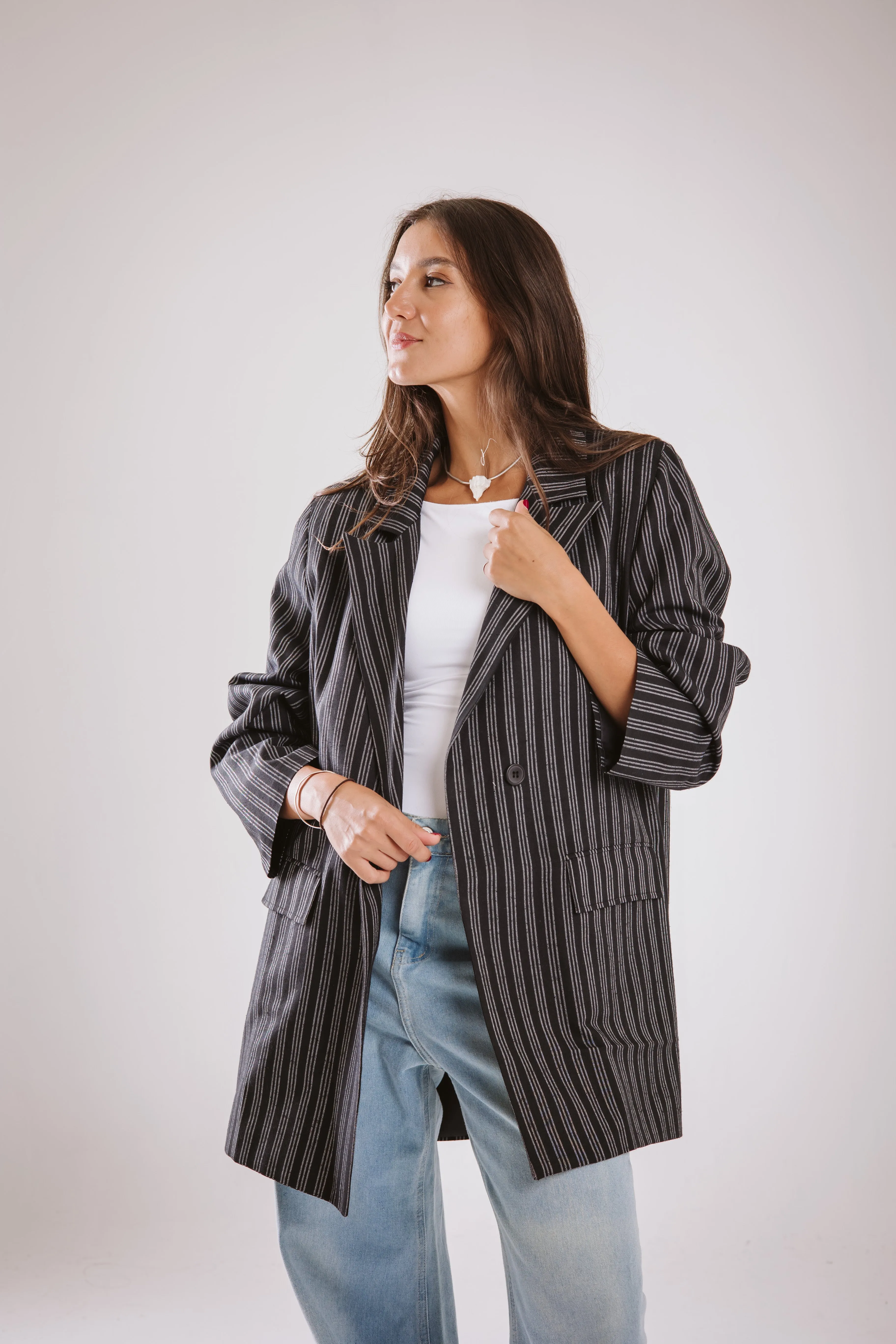 The Striped Oversized Blazer