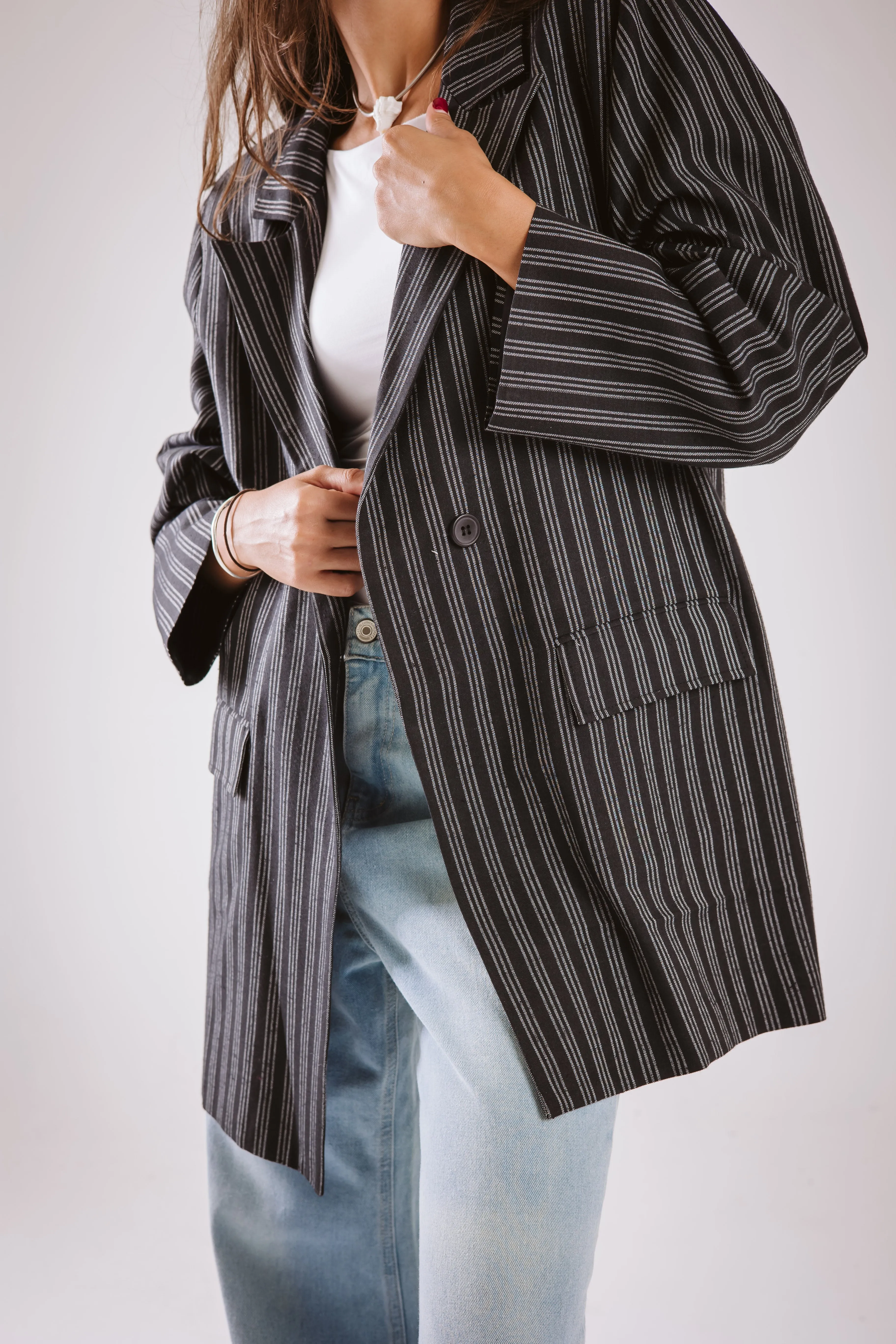 The Striped Oversized Blazer
