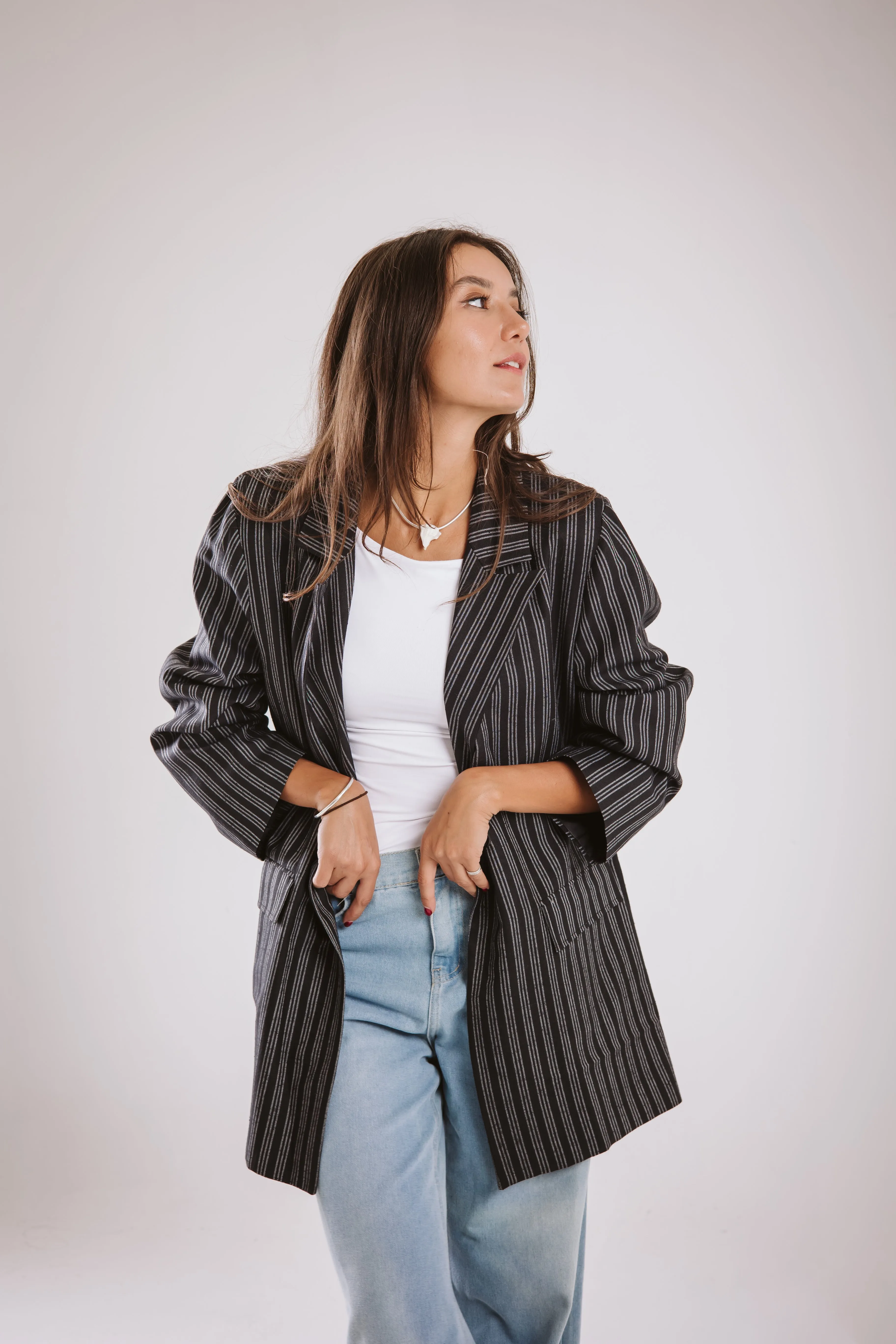 The Striped Oversized Blazer