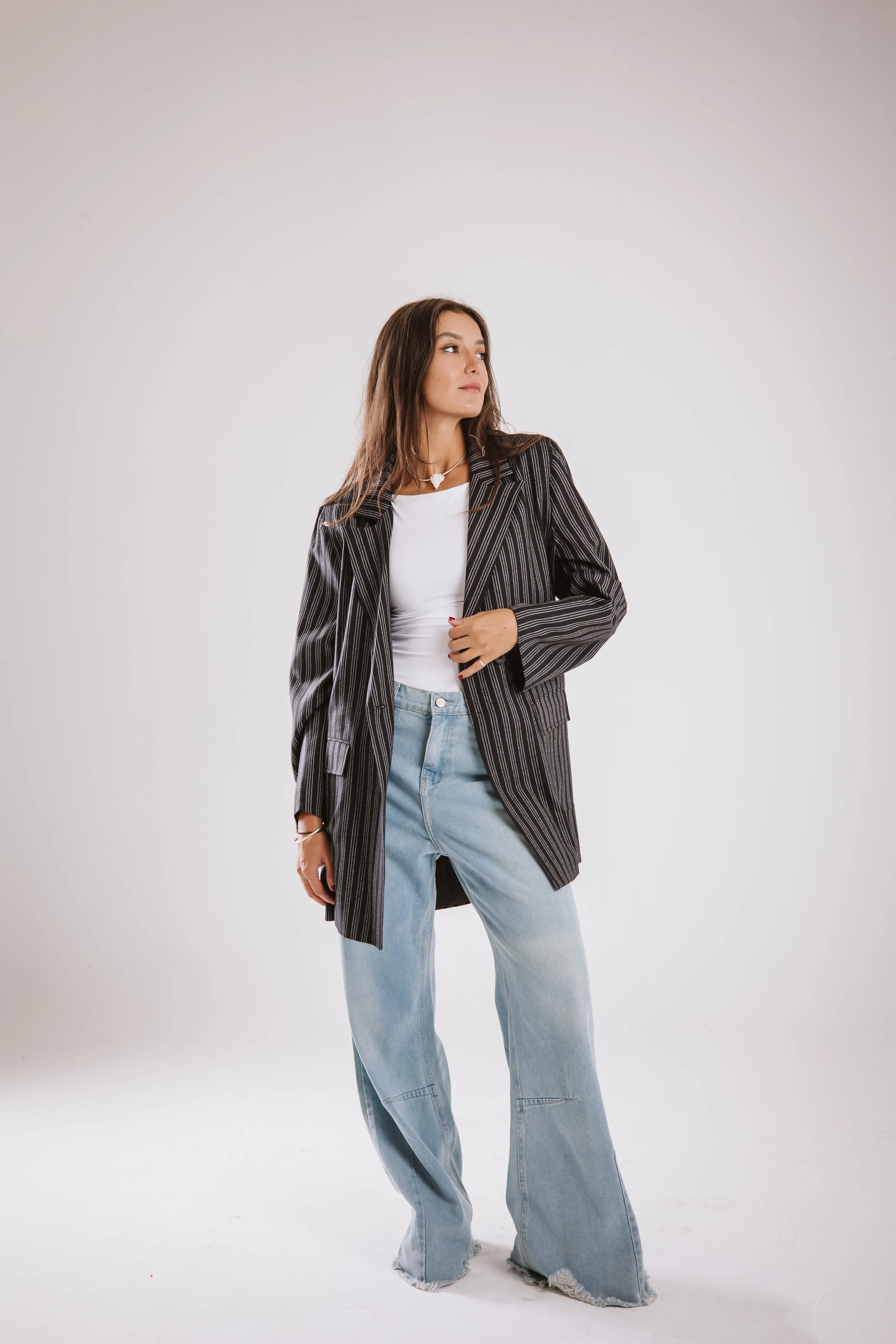The Striped Oversized Blazer