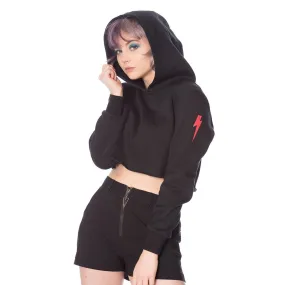 Thunderbolt Cropped Hoodie
