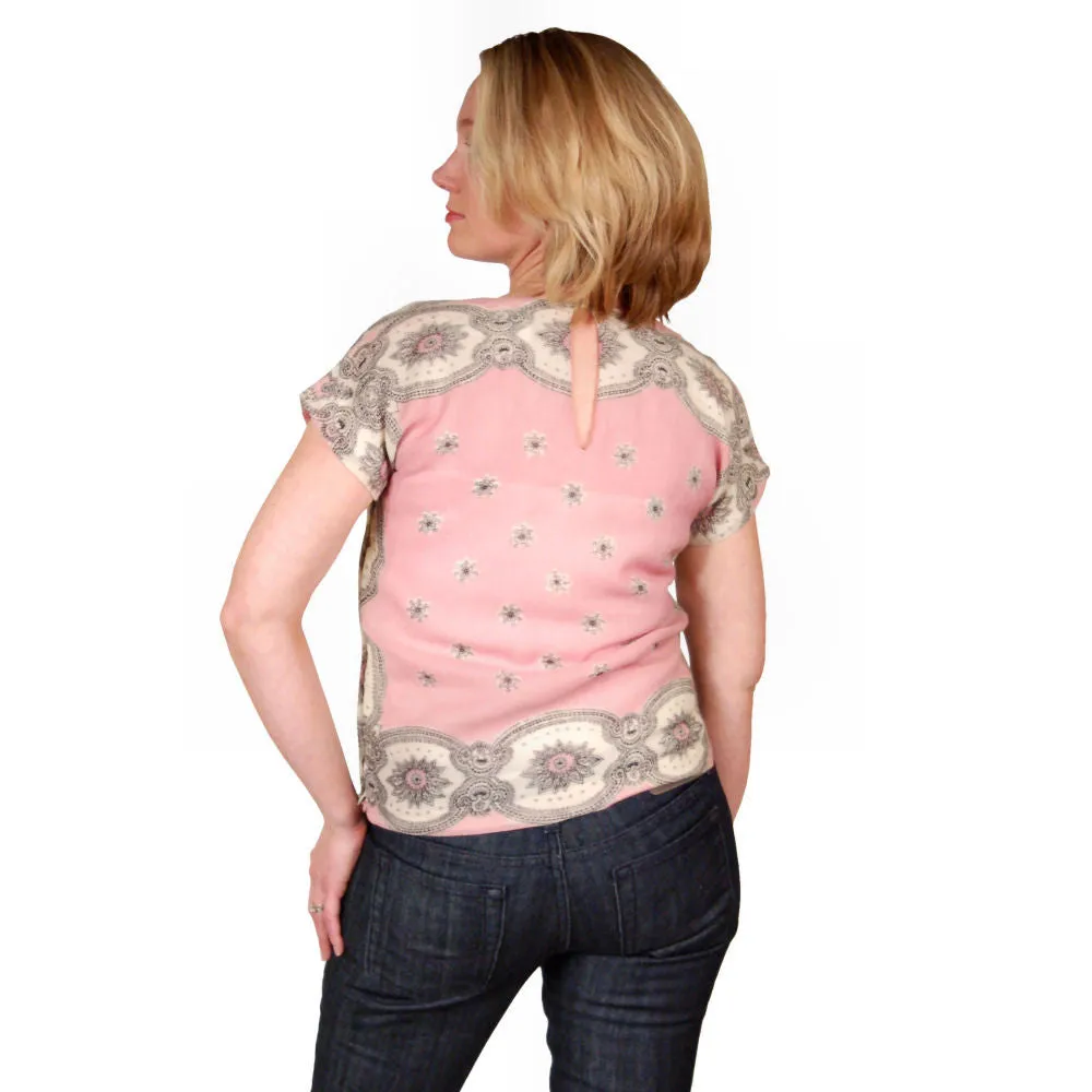 Vintage Blouse Wool Paisley Clare Potter 1940S