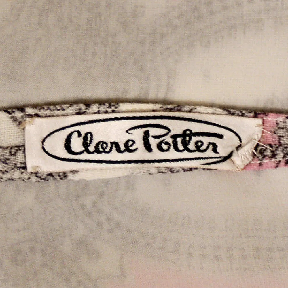 Vintage Blouse Wool Paisley Clare Potter 1940S