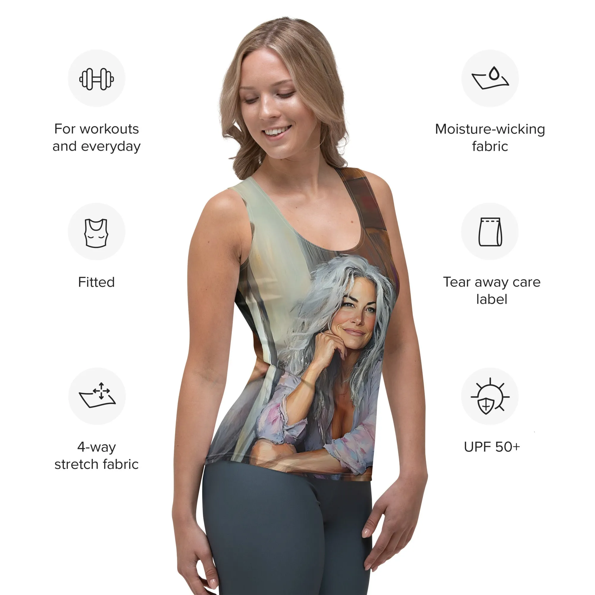 Weathered Charm Sublimation Cut & Sew Tank Top