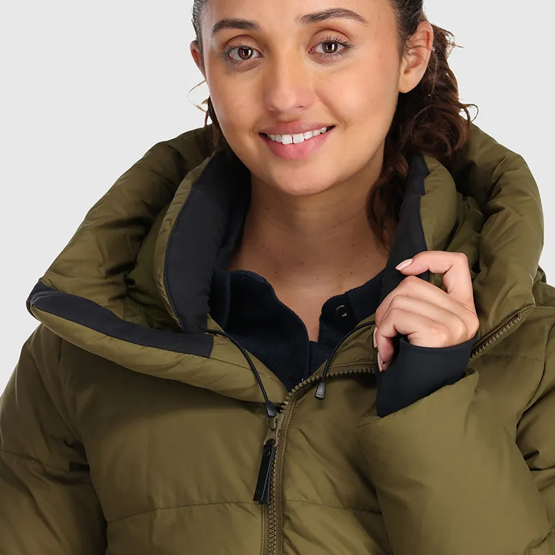 Womens Cozy Lightweight Down Parka - Ultra Warm with Hood and Pockets