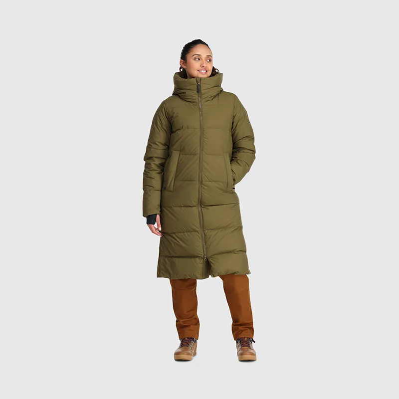 Womens Cozy Lightweight Down Parka - Ultra Warm with Hood and Pockets