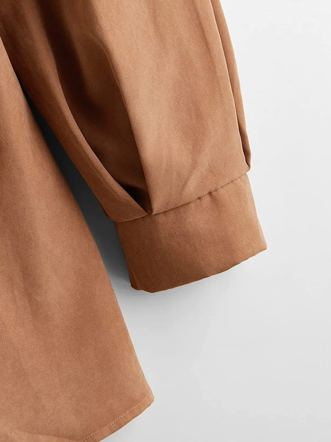 Women's Open Front Belted Hooded Coat